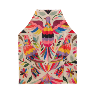 linen apron with mexican bird and flower design (copy)