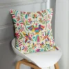 4 mexican inspired throw pillow covers, 45.72 x 45.72 cm colorful floral & bird patterns