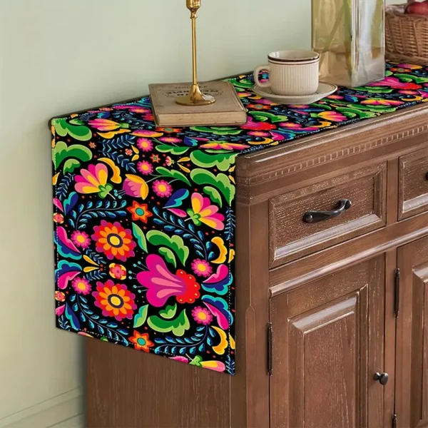 mexican table runner polyester
