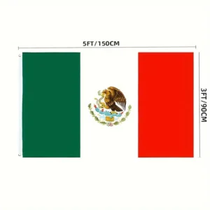 polyester mexican flag 150 x 90 cm
