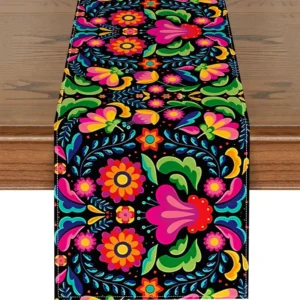 mexican table runner polyester