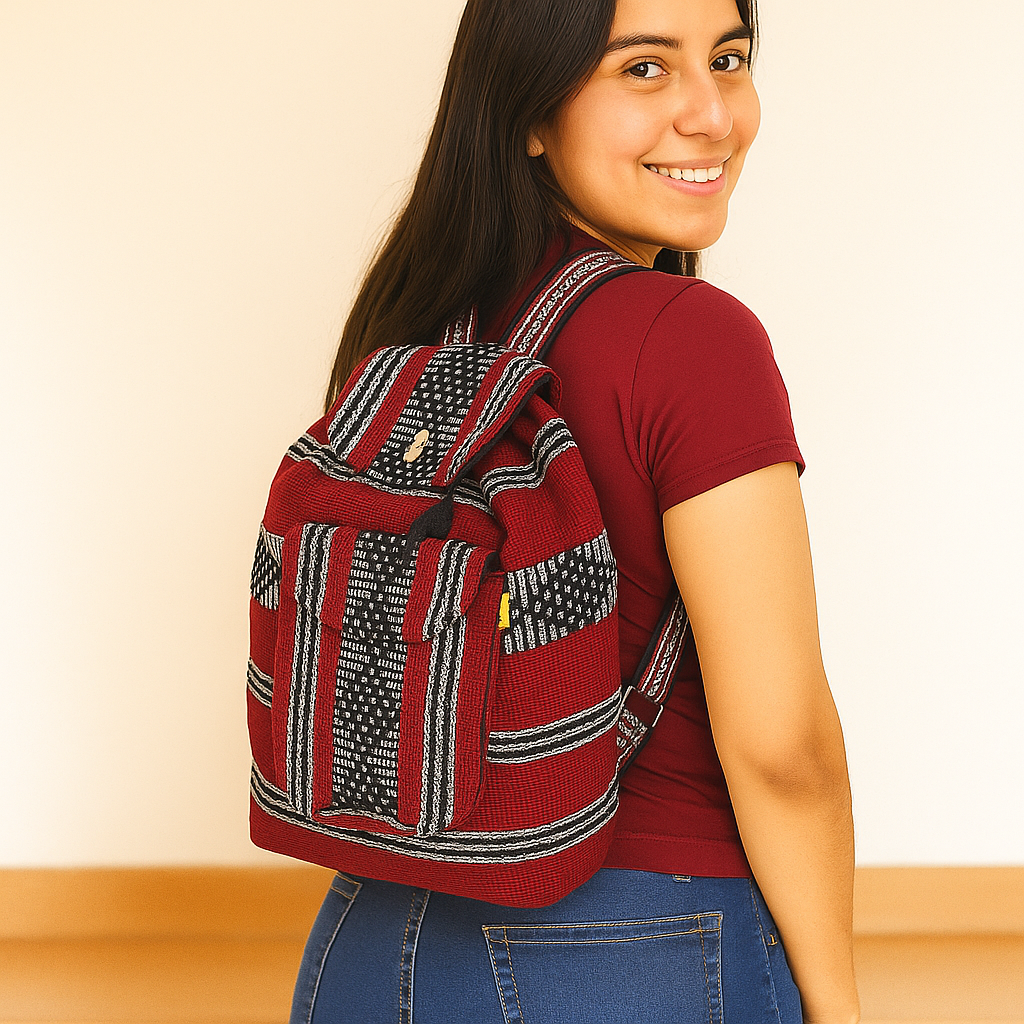 mochila totalmente visible