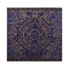 aztec calendar shawl (rebozo) in blue color