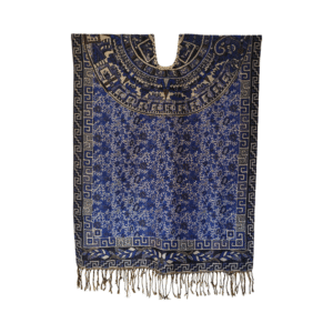 mexican handcrafted blouse for women | blue flower design | one size
