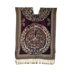 mexican handcrafted blouse for women | aztec calendar design | one size