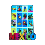 magnet decoration mexican loteria design