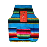 zarape apron with la borracha loteria mexican design