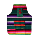 zarape apron with el diablito loteria mexican design