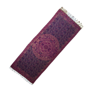 aztec calendar shawl (rebozo) in navy color