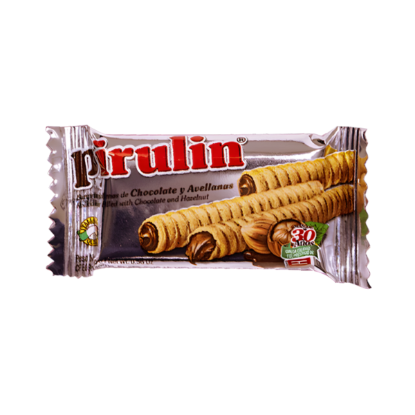 pirulin | chocolate and hazelnut filled wafers | 16 g